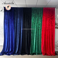 ANNIELU Rideaux de fond de scène en velours de luxe 10 FT 12 FT 14 FT 16 FT Rideaux en velours froissé pour décoration de mariage intérieure/extérieure