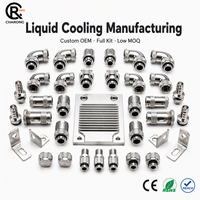 Kit de raccords de refroidissement par eau G1/4, coudes à compression, raccords cannelés, usinage CNC 0,01 mm, OEM personnalisé, faible MOQ
