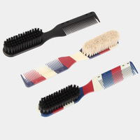 Peigne de coupe de cheveux 2 en 1 pour hommes avec logo personnalisé manche de barbier nettoyeur de cou double face