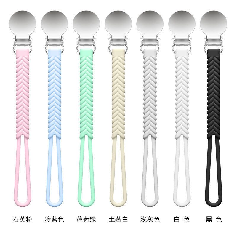 Clips en acier inoxydable - chaîne confort tressée