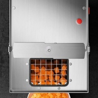 Elektrische motor aangedreven aardappel-, fruit- en maïs snijmachine/frietmachine met wolf-tandmes voor restaurants en hotels (110/220/380V)
