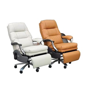 Yusen Electric Reclining Executive Chair Genuine Leather Adjustable Armrest Swivel Office Chair Manager Chair Home Computer - Product Image 3