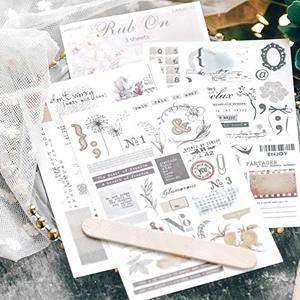 Personalizzato sfregamento su trasferimento adesivo diario Scrapbook decorazione adesivo per la creazione di carte diario Album fai da te arte e artigianato - Product Image 1