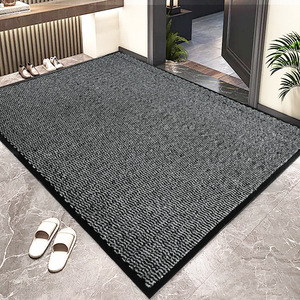 Doormat Thickened Fleece Absorbent Non-Slip Rectangle Gray Coffee Burgundy Machine Washable Spot Clean Door <b>Mats</b> <b>Large</b> Area - Product Image 1