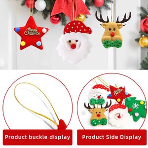 2026 New Plush <b>Hanging</b> Ornaments Cartoon Reindeer, Snowman, Santa Claus & <b>Star</b> Decor for Christmas Tree Decoration - Product Image 3