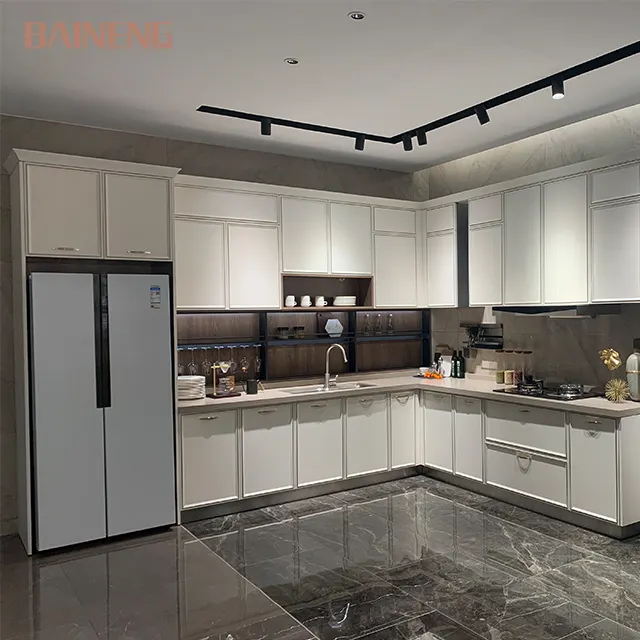 Waterproof Stainless Steel Kitchen Cabinet Doors Modern Smart Kitchen Cabinets