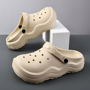 Guru Men's Platform <b>Clogs</b> Thick Sole 3.5Cm Height Increase EVA Outsole Breathable Non Slip Summer Beach Sandals - Product Image 1