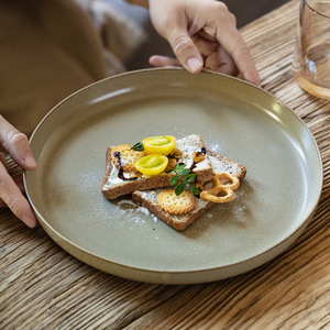 Cổ Điển Gốm Tấm Lớn Nhật Bản Phong Cách Bộ Đồ Ăn Bán Buôn Cao Cấp Hộ Gia Đình Thực Phẩm Phương Tây Quan niệm Nghệ Thuật Vòng - Product Image 5