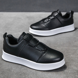2026 Young Men's Comfortable <b>Height</b> <b>Increasing</b> Flat Sports <b>Shoes</b> Solid Color Leather New Design - Product Image 6