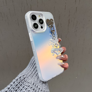 <span class=keywords><strong>Funda</strong></span> brillante para teléfono con <span class=keywords><strong>colgante</strong></span> de mariposa para <span class=keywords><strong>iPhone</strong></span> 15, <span class=keywords><strong>funda</strong></span> degradada colorida IMD con brillantina para <span class=keywords><strong>iPhone</strong></span> 15, 14, <span class=keywords><strong>13</strong></span>, 12 - Product Image 4