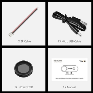 กล้อง RunCam THUMB Mini HD Action FPV 1080P 60FPS น้ำหนัก 9.8 กรัม มุมมองภาพ 150 องศา พร้อมระบบ Gyroflow Stabilization 2 ช่องสัญญาณ วัสดุเรซิ่น สำหรับ RC S DIY - Product Image 6