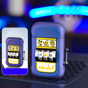 Eléctrico creativo a prueba de viento Plasma barbacoa vela Camping fuego encendedor al por mayor Lucky Jackpot sin llama doble arco encendedor de cigarrillos - Product Image 2