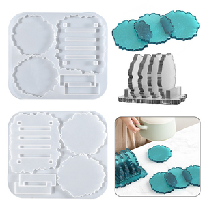INTODIY nuovi arrivi modello irregolare sottobicchiere stampi artigianali in <span class=keywords><strong>Resina</strong></span> stampi personalizzati De Silicona Para <span class=keywords><strong>Resina</strong></span> <span class=keywords><strong>Epox</strong></span> Manualidades - Product Image 2