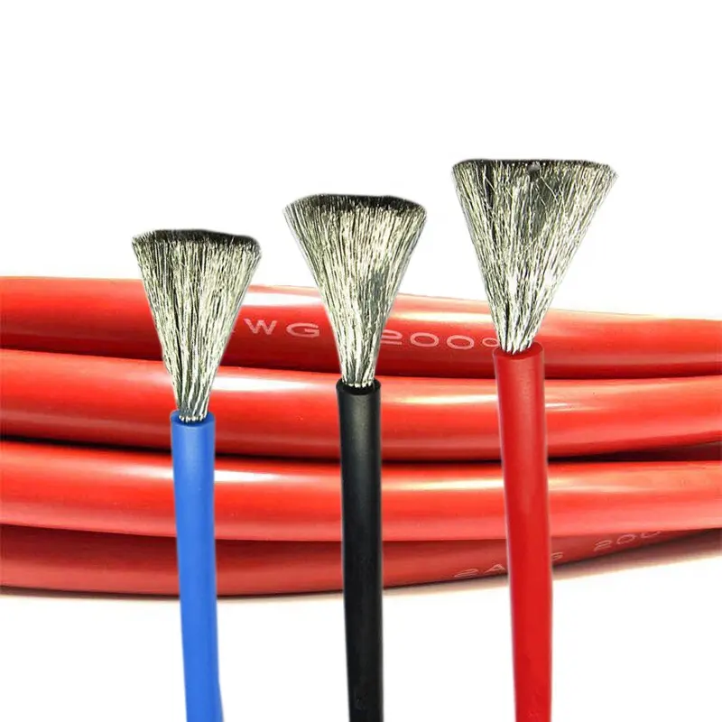 China Factory 6AWG 8AWG 10AWG 12AWG 14AWG 16AWG 18AWG Heat Resistants Electrical Silicone Wire Cable