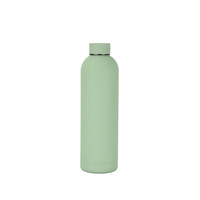 Botol air termos Stainless Steel, botol air termos Stainless Steel olahraga 750ml, botol termos terisolasi dinding ganda, cat karet lembut