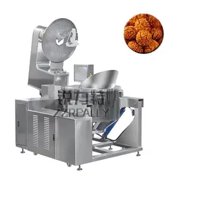 Grande machine à pop-corn électrique commerciale entièrement automatique 50KG/heure Machine de fabrication de pop-corn au caramel chauffée au gaz