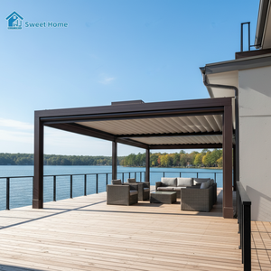 Pergola Elettrica Airfun Nerys in MDF Resistente, Ecologica e Impermeabile con Tetto a Lamelle e Caratteristiche Anti-Roditori e Anti-Marciume per Uso Esterno - Product Image 4