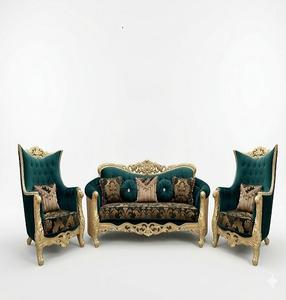 Canapé modulable Royal Crown sculpté à la main de qualité supérieure, élégant, en bois massif, pour salon - Product Image 1