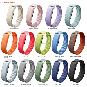 Correa de reloj original de nailon con cierre de gancho y bucle, transpirable, de repuesto, con silicona en el interior, para Google Fitbit Air - Product Image 6