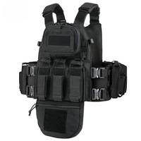 En stock – Nouveauté : Gilet tactique multifonctionnel camouflage pour extérieur, système MOLLE, conception extensible, polyester respirant, OEM/ODM