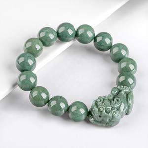 Pulsera de Jadeíta Natural Genuina Pixiu, Diseño Original, para Hombre y Mujer, Venta al por Mayor, SL37 - Product Image 2