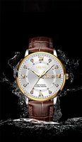 Montre Vanjve pour homme, quartz, alliage, simple, multifonctionnelle, lumineuse, calendrier, bracelet en cuir véritable