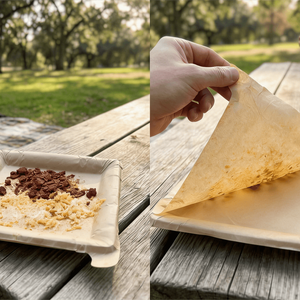 Platos de Papel Biodegradables de 9.5 Pulgadas, Multiusos, <span class=keywords><strong>Desechables</strong></span>, Reutilizables, con Superficie Desprendible <span class=keywords><strong>para</strong></span> Alimentos - Product Image 3