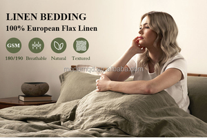 100% Tinh Khiết Lanh Lanh Duvet Bìa Bộ Đá Rửa Sạch 100% Pháp Bộ Đồ Giường Linen Tấm Bộ - Product Image 4