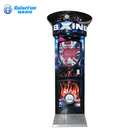 Machine d'arcade interactive de boxe MuchFun à monnayeur, sac de frappe pour test de force, usage commercial, pour adultes, en métal