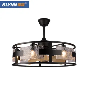 Dimmable Remote Control Led Ceiling Fan With Lamp Living Room Bedroom Decorative Modern Luxury Ceiling Fans Lamp