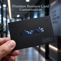Cartes de visite de luxe personnalisées en papier coton avec estampage à chaud en feuille d'argent bleue, cartes de visite haut de gamme, vente en gros, fabricant OEM, fournisseur d'usine