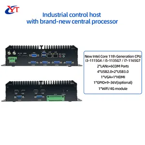 ミニPCファンレスRS485Com GPIOポートi7-1165G7世代i5-1135G7産業用デスクトップコンピューターPC、9〜36V DC IN