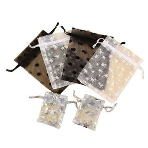 White Organza Drawstring <b>Bag</b> 5"x7" Dot Pattern Organza Drawstring <b>Gift</b> <b>Bags</b> <b>Small</b> Drawstring Organza <b>Bag</b> for <b>Gifts</b> Prints - Product Image 2