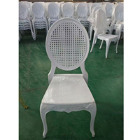 Vente directe du fabricant, chaises d'hôtel durables pour utilisation en salle de banquet, chaises blanches et noires de style princesse, chaise de salle à manger