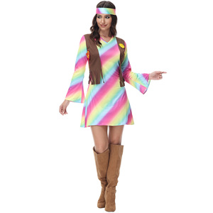 80s Theme Party Dress - Retro Style for Women - Floor-Length