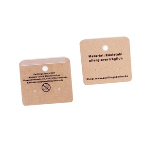 Mới đến trong suốt PVC đồ trang sức thời trang đóng gói thẻ Bông tai thẻ hiển thị với giấy kraft - Product Image 5