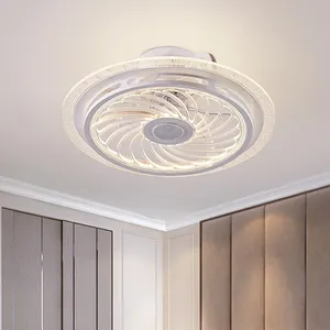 Hiện đại đơn giản LED ánh sáng mặt dây chuyền điều khiển từ xa quạt trần đèn cho phòng khách phòng ngủ nhà chiếu sáng Chic Thiết kế đèn chùm - Product Image 3