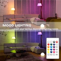 Ampoule LED RGB E27 12W avec haut-parleur, changement de couleur, multicolore, décorative, avec télécommande pour fêtes et maison