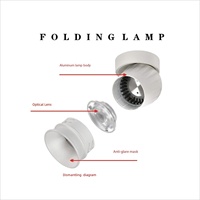 Projecteur LED encastré moderne en aluminium anti-éblouissement 15W 360° rotatif IP20 6000K pour usage domestique et hôtelier