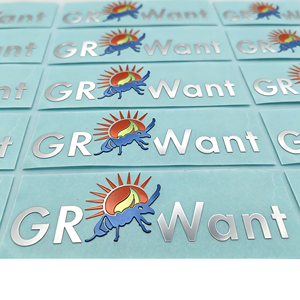 Bespoke 0.05mm Nickel Foil Metal Sticker Luxury Chrome Finish Electroforming <b>Label</b> with 3M Adhesive for Luxury <b>Packaging</b> - Product Image 4