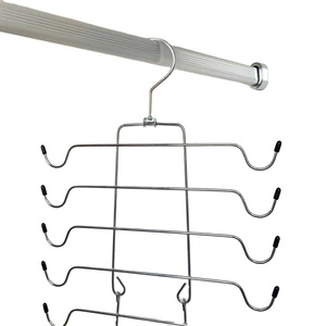 2022 Space Save Foldable <strong>Multi</strong> Metal Clothes <strong>Hanger</strong> Rack <strong>Multi</strong> Layer Clothes <strong>Hanger</strong> - Product Image 2
