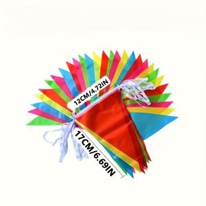 500/300/100 pièces drapeaux de bannière de <span class=keywords><strong>fanion</strong></span> colorés drapeaux de triangle, <span class=keywords><strong>guirlande</strong></span> pour la fête d'anniversaire à thème, anniversaires d'événement extérieur - Product Image 6