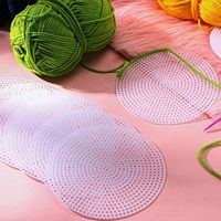 78112-4 feuilles de toile en plastique maille pour bricolage artisanat pour broderie point de croix tricot Crochet projets rond toile en plastique transparent