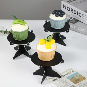 <span class=keywords><strong>Besafe</strong></span> tamaños de Color personalizados nueva moda Simple lindo papel Cupcake soporte Mini postre Mesa pastel soporte de exhibición - Product Image 1