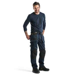 BLAKLADER - 155518608699D116 Pantalon Craftsman Marine foncé/Noir-PANTALON DE TRAVAIL EAN 7330509590294 PANTALON DE TRAVAIL CARGO - Product Image 3