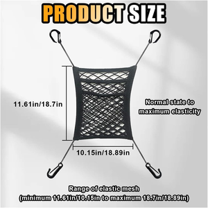 Sac de rangement universel pour voiture à 3 couches en maille, poche extensible pour dossier de siège auto, SUV - Product Image 5