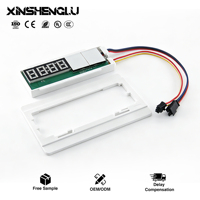 Interrupteur intelligent à double capteur tactile pour miroir LED avec affichage de l'heure et de la température, indice de protection IP20, 12V DC, 60W, variateur d'intensité pour miroir de salle de bain