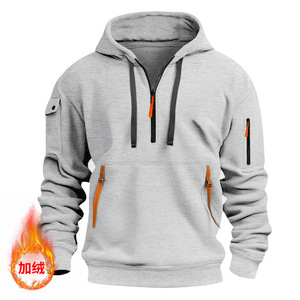 High Quality Streetwear Loose Fit Blank High Quality Hoodies No <b>String</b> Unisex Wholesale Man Clothing - Product Image 2