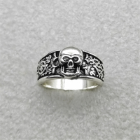 Type # 5 tailles différentes, style vintage, imitation, bague de motard gothique pour homme avec motif floral sculpté, cadeaux d'anniversaire, maison