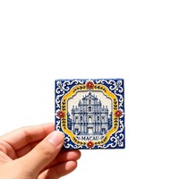 Aimant de réfrigérateur en résine en relief, souvenir créatif de la culture touristique de Macao, Marque GX, Art populaire des Ruines de St Paul, petit cadeau fait main